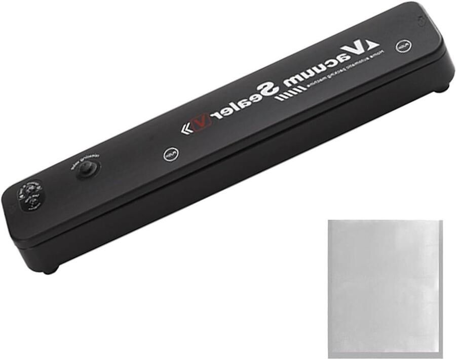 Zaksealer Vacumeermachine Voedsel Bewaren Slimme Afdichtingstechnologie 37.4 x 17.5 x 15.9 cm Zwart