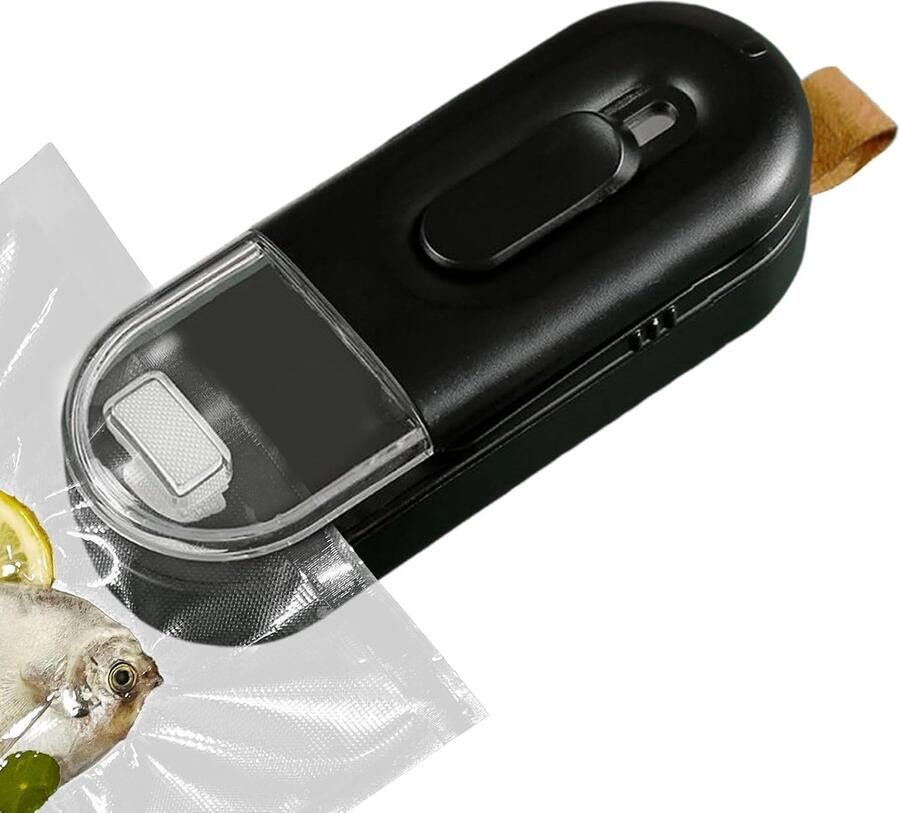 Vacuümsealer Versheidsbewaarder Voedsel Opslaan Compact Ontwerp 11 cm Zwart