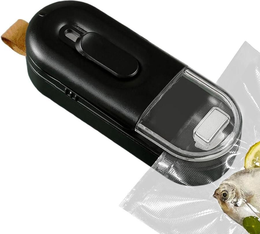 Zakverzegelaar Bewaarapparaat Voedsel Levensmiddelen Vers Houden Vochtvrije Opslag 11 cm Zwart