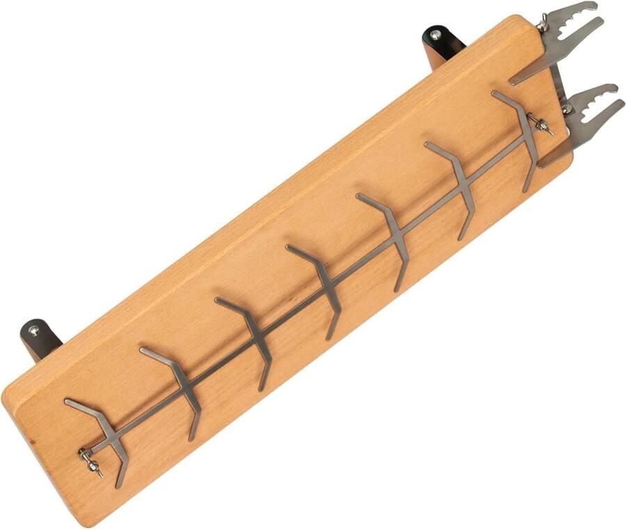 Zalm Grill Rek Vis BBQ Buiten Koken Vouwbaar Handvat 52 cm Lengte Zilver