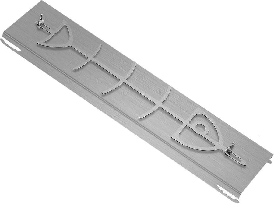 Zalm Grill Rek Vis Houder Buiten Koken Verstelbare Hoogte 626 x 187 cm Zilver