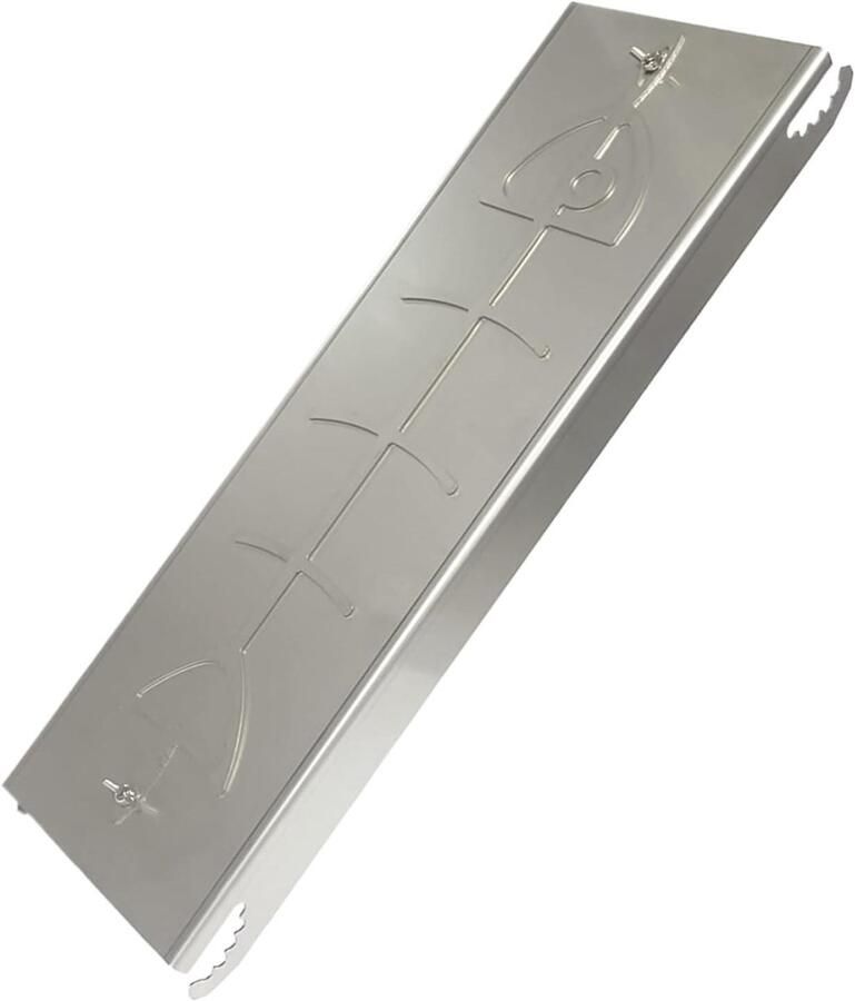 Zalm Grillplank Visplank Barbecue Gelijkmatig Grillen Roestvrij Staal 54 x 14 cm Zilver