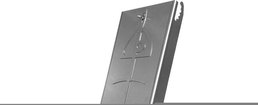 Zalm Houder Grill Plank Buiten Koken Omkeerbaar 180 Graden 626 x 187 x 52 cm Zilver