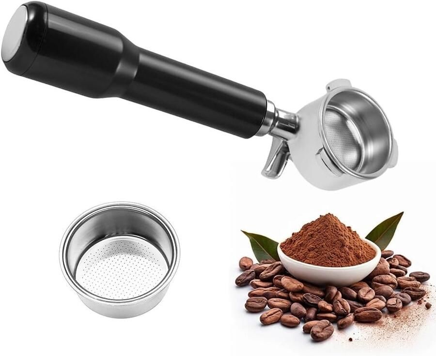 Zeefdrager 51 mm voor espresso machines koffiezeefdrager met 3 oren ABS-handvat en roestvrijstalen filterhouder perfect voor espresso liefhebbers en barista's