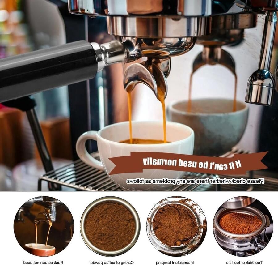 Zeefdrager Koffie Filterhouder Espresso Koffie Bereiden Fijn Geperforeerd Ontwerp 51 mm Zwart