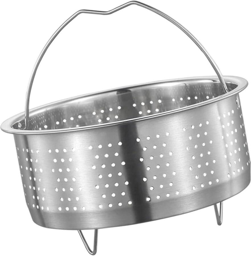 Zeefinzet Pan Stoominzet RVS Gezond Koken Efficiënte Stoomverdeling 20 cm Diameter Zilverkleurig