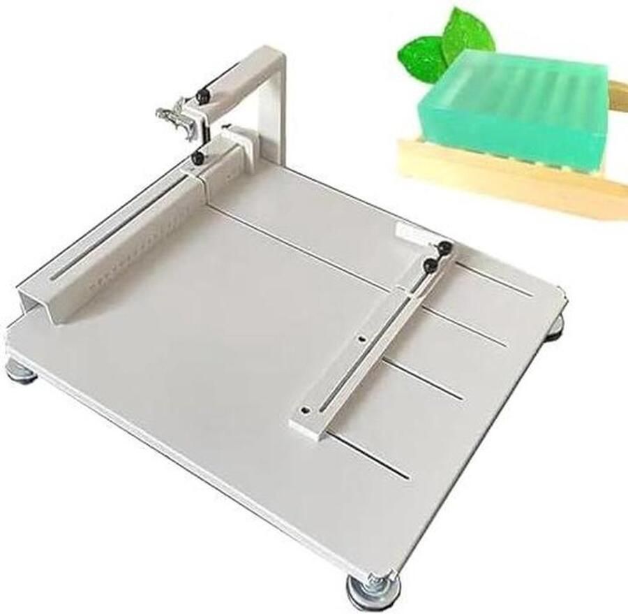 Zeepsnijder Handmatig Zeep Snijmachine Zeep Maken Verstelbare Snijbreedte 45 cm breed Zilver