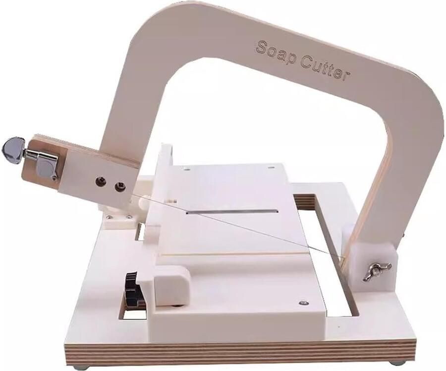 Zeepsnijder met draad Zeepmakerij hulpmiddel Handgemaakt zeep maken Verstelbare dikte 10 roestvrijstalen draden Bruin