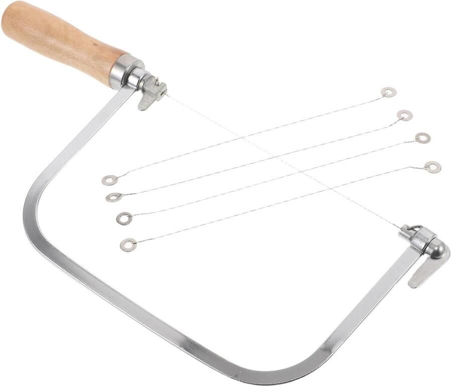 Zeepsnijder met Houtgreep Zeep Snijgereedschap Kaas Snijder Handgemaakte Zeep Maken Verstelbare Draad Snijder 29.5 cm