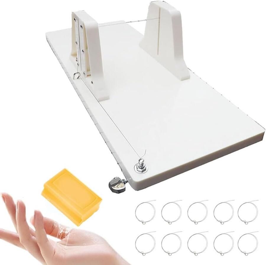 Zeepsnijder met schaal Broodsnijder zeep Zelf zeep maken Enkele draad snijder Tot 9.5cm hoogte