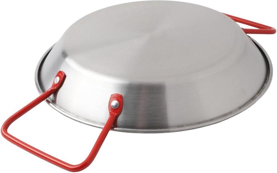 Zeevruchten Pan Koekenpan Serveerschaal Paella Koken Roestvrij Staal 29 x 20 x 4 cm Zilver