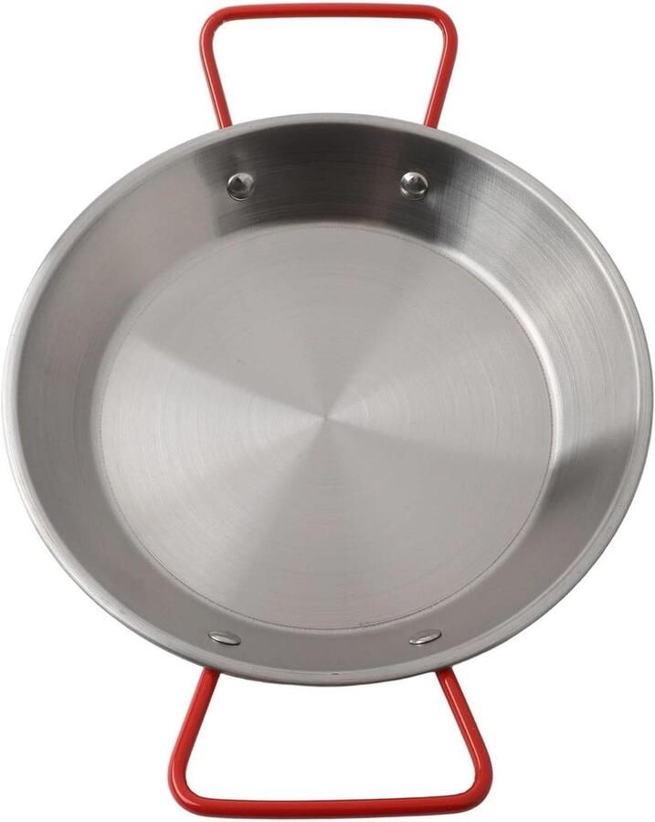 Zeevruchtenpan Roestvrijstaal Paellapan Koekenpan Gelijkmatig Koken Roestvrijstaal Materiaal 20 cm Zilver
