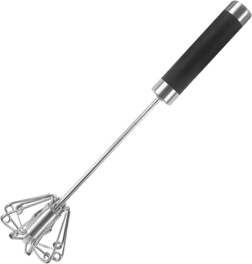 Zelf Roterende Mixer Eierklopper Handdruk Snel Beslag Maken Tijd en Moeite Besparen 28 cm Wit