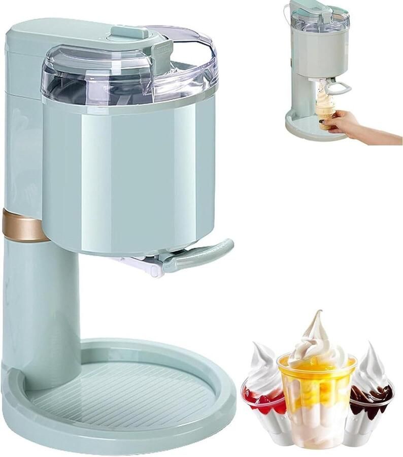 Zelfgemaakte IJsmachine Dessert Maker Thuis Desserts Maken Veelzijdige 1L Capaciteit 1000 ml Wit