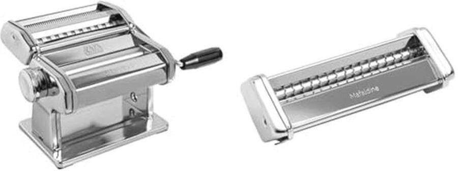 Zelfgemaakte pastamachine voor lasagne fettuccine en tagliolini Verchroomd staal breedte 150 mm