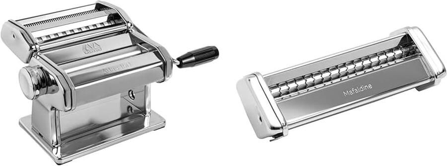 Zelfgemaakte pastamachine voor lasagne fettuccine en tagliolini Verchroomd staal breedte 150 mm