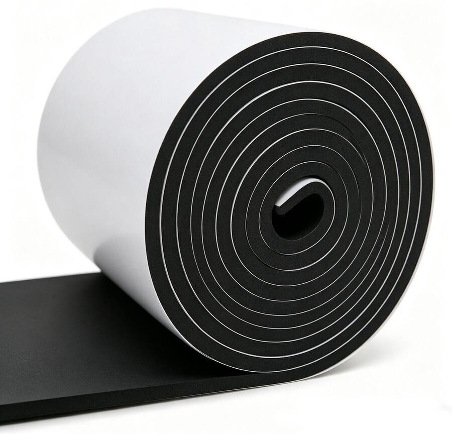 Zelfklevende schuimrol 300 mm x 5 mm zwart celrubber eenvoudig te snijden Homevero