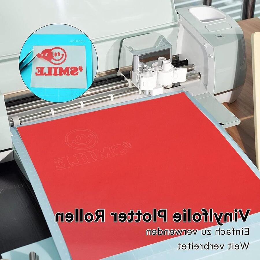 Zelfklevende Vinyl Film voor Plotters 30cm x 305cm Matte Rode Permanent Vinyl voor Silhouette Cameo en Andere Snijmachines Ideaal voor Creatieve Projecten en Decoratie