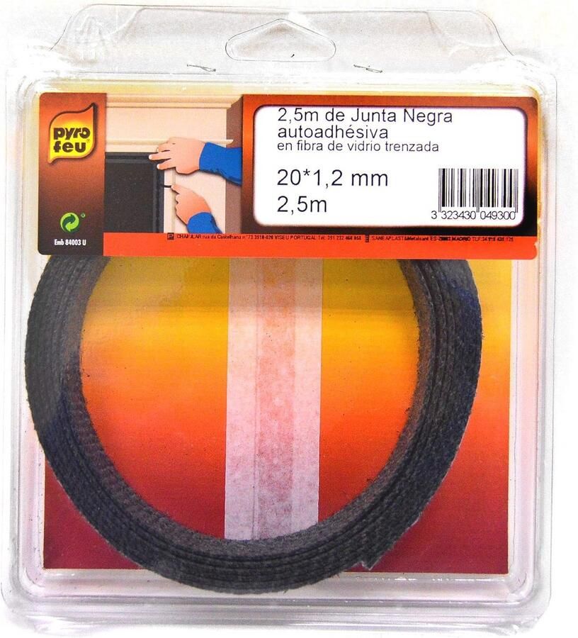 Zelfklevende Vuurvaste Afdichting voor Kookplaten en Ovens Zwart Standard - Foto 2