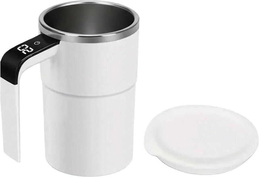 Zelfmengende Beker Elektrische Mok Dranken Mengen Automatisch Roeren 380 ml Wit