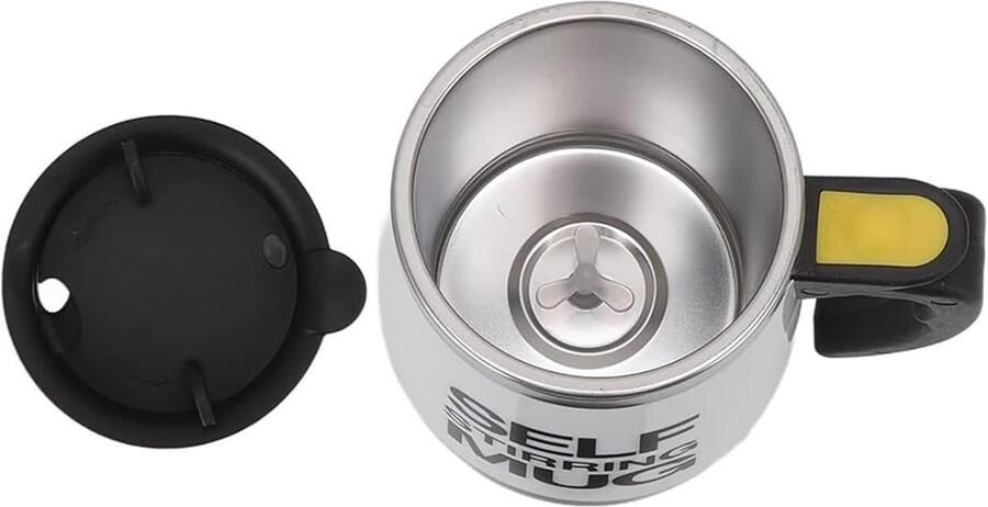 Zelfmengende Beker Elektrische Mok Dranken Mixen Magnetische Roerder 400 ml Wit