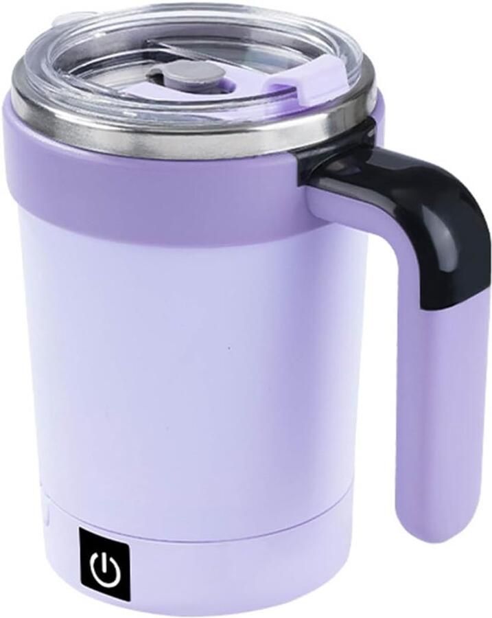 Zelfroerende mok Automatische beker Dranken mengen LED temperatuurweergave 10 Liter Paars