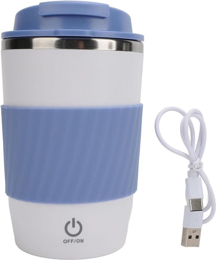 Zelfroerende Mok Automatische Beker Dranken Mengen USB Oplaadbaar 350 Ml Blauw
