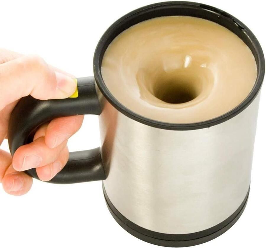 Zelfroerende Mok Automatische Koffiemok Drankjes Roeren Zelfroerfunctie 325 ml Zwart