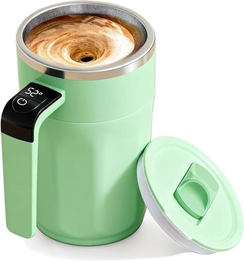 Zelfroerende mok Elektrische beker Drankjes mengen Temperatuur display 400 ml Meerkleurig
