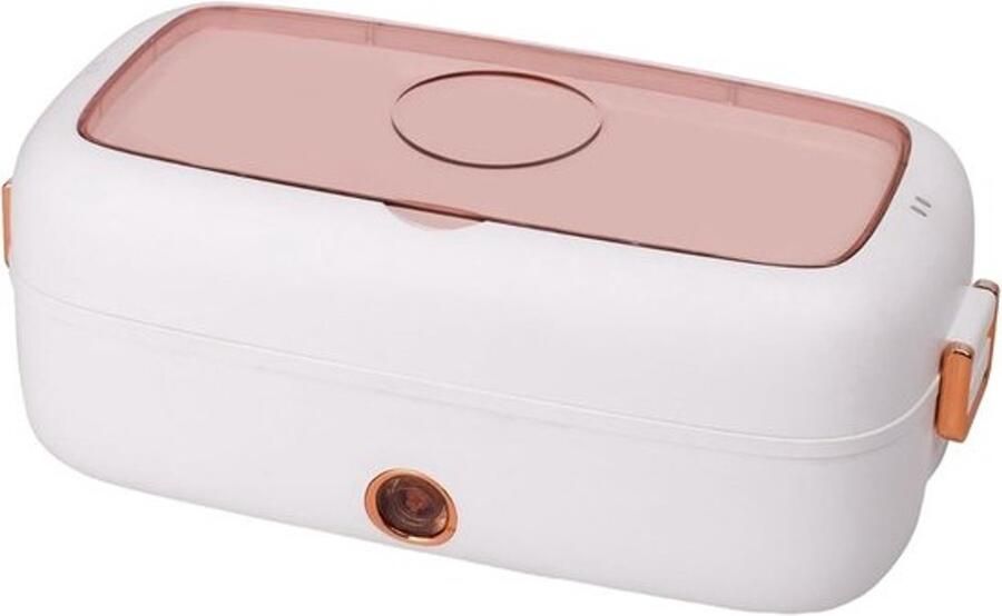Zelfverwarmende lunchbox Elektrische voedselwarmer Warme maaltijd onderweg Oplaadbaar via USB Capaciteit 800ml Wit