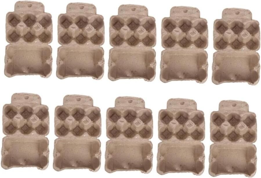 Zerodeko 10 Stuks 6 Zes eierbakjes egg holder eierhouder kleine eierdozen eierdoos eieren decor ei dispenser eierschaal gesp ei plaat Organisator container opslagruimte Papier