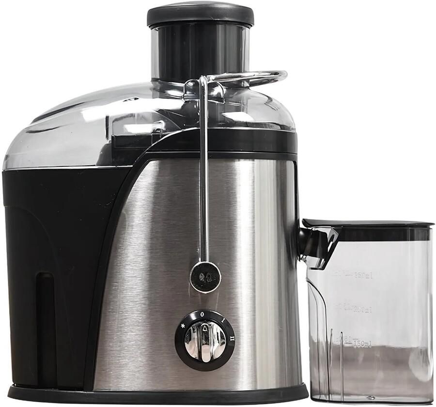Zerova Fruitpers Juicer Sapcentrifuge Groenten en Fruitpers Met Pulpreservoir Juice Maker 2 Snelheden 1.5L Zwart