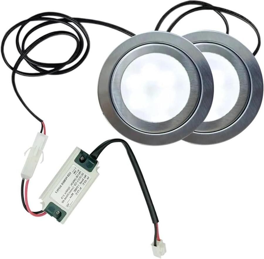 ZHGUIMING 1-Set Retrofit Keuken Rooklamp 1.5W 68mm Afzuigkap Ventilatorlamp 20W Lamp Equivalent(White 6000K)