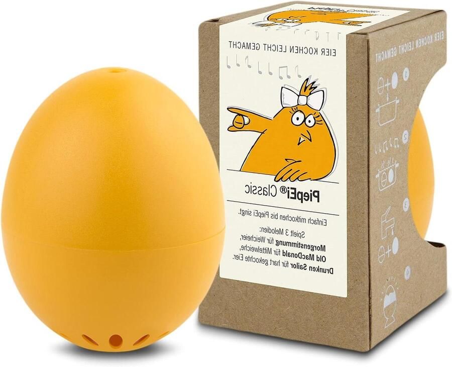 Zingende Eierwekker Kookei Muziek Perfect Ei Koken Drie Melodieën 3 Hardheden Oranje