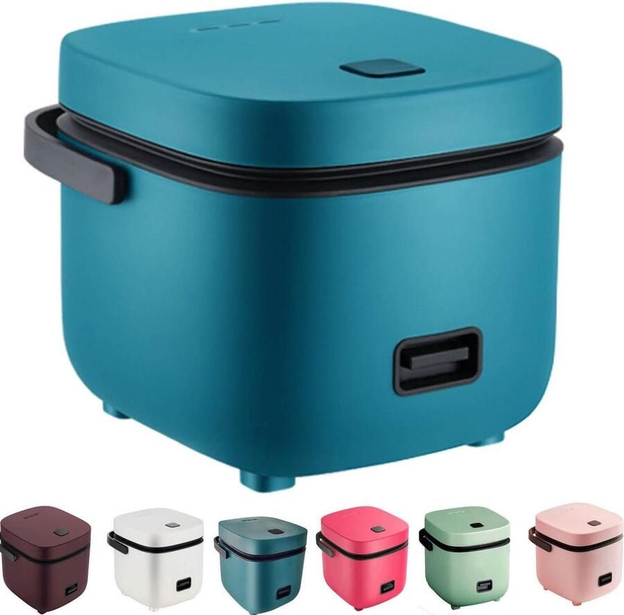 ZORZA 1.2L Rice Cooker Household Compact Mini Rice Cooker Household Small Non-Stick Rice Cooker Suitable for Small Bedrooms Green 1.2 L