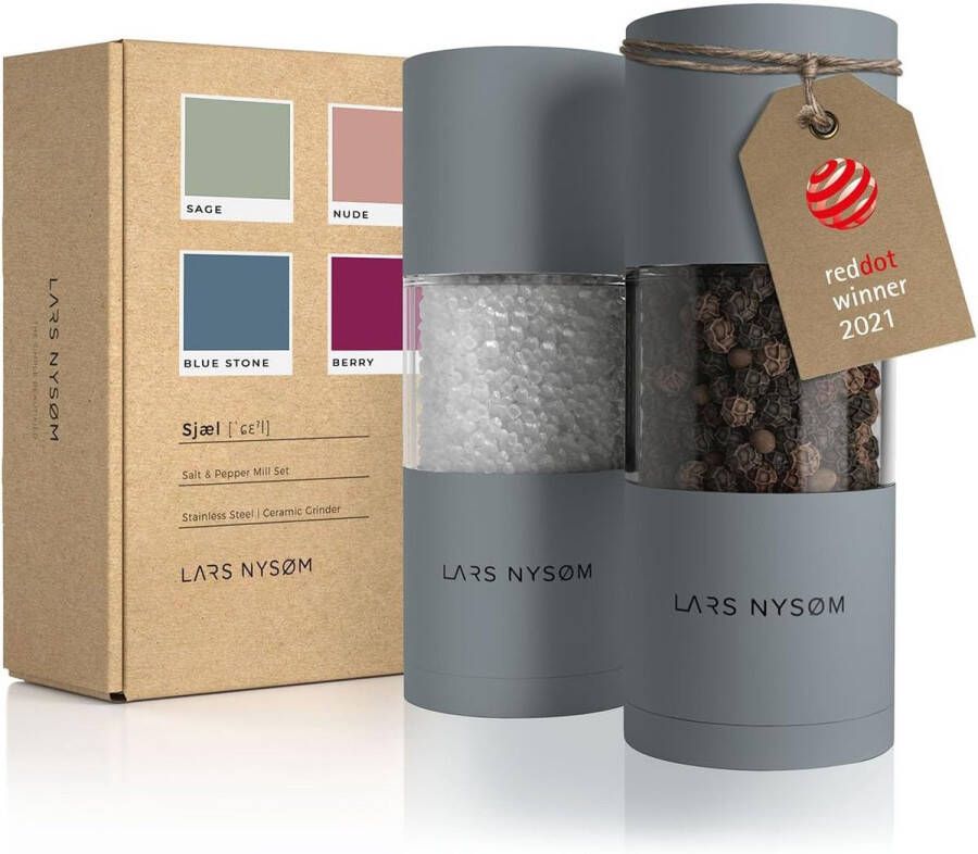 Zout- en Pepermolenset met Instelbare Keramische Molen Design Kruidenmolenset 2 Stuks