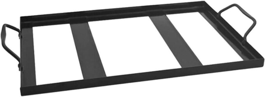 Zoutplaathouder Zoutblok rek Grillen en Barbecue Dubbele handgrepen 315 cm Zilver