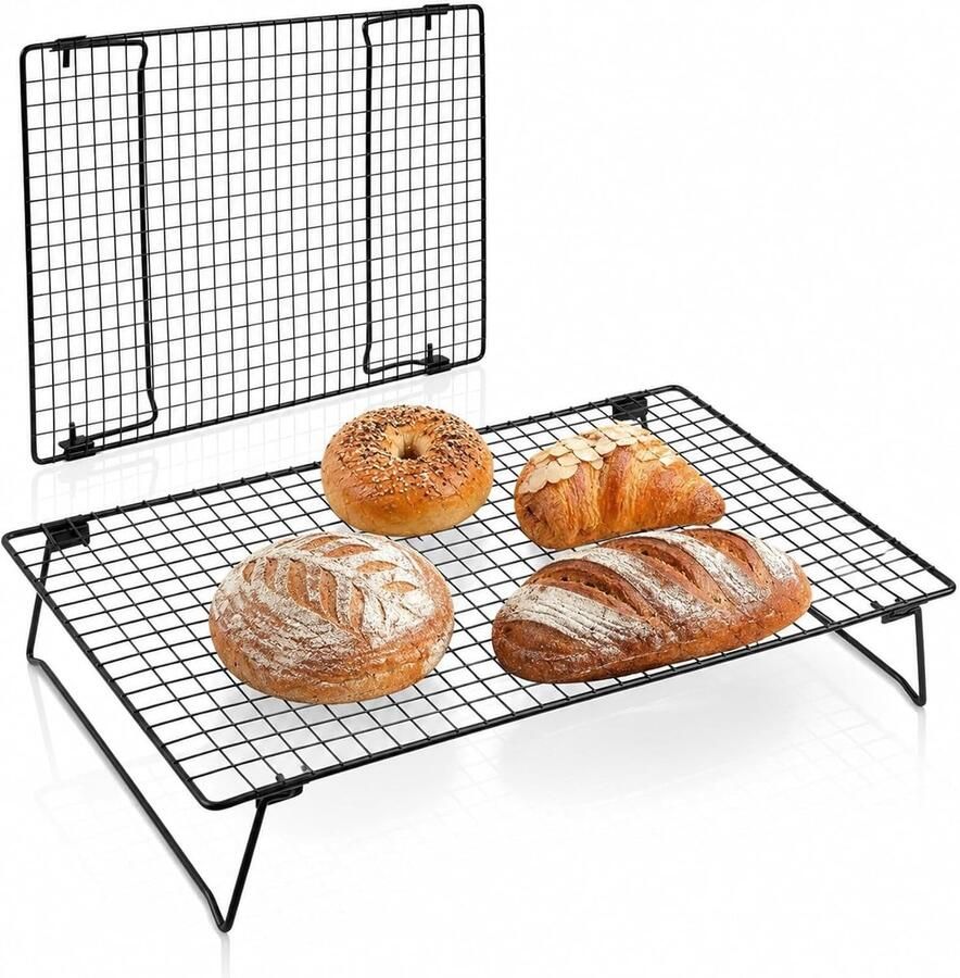 Zuurdeeg Koelrek Zwart 43 2 x 27 9 x 7 6 cm Verhoogd Ontwerp voor Koken en Bakken Voor Thuisgebruik