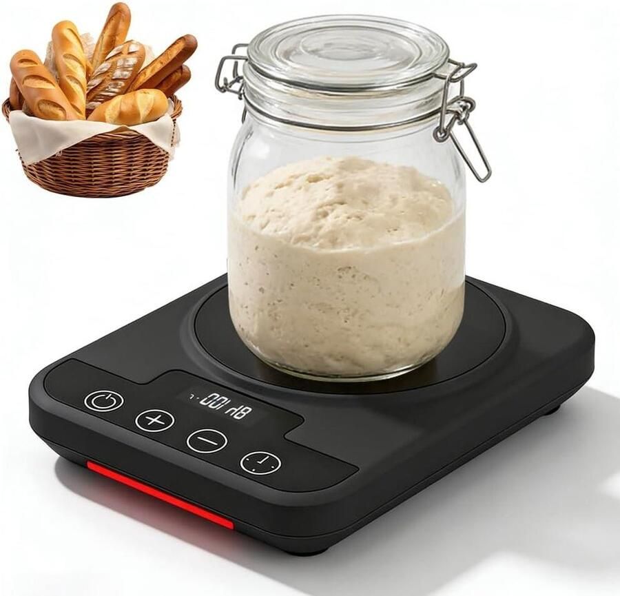 Zuurdeeg Starter Warmer Broodbakgereedschap Fermentatie Zuurdesem Fermentatie Nauwkeurige Temperatuurregeling 21-38 °C Zwart