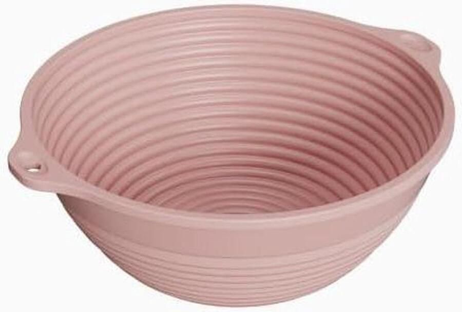 Zuurdeeg Starterset Brood Bakset Zelf Brood Bakken Flexibele Siliconen Manden 28.8 cm en 25.8 cm Roze