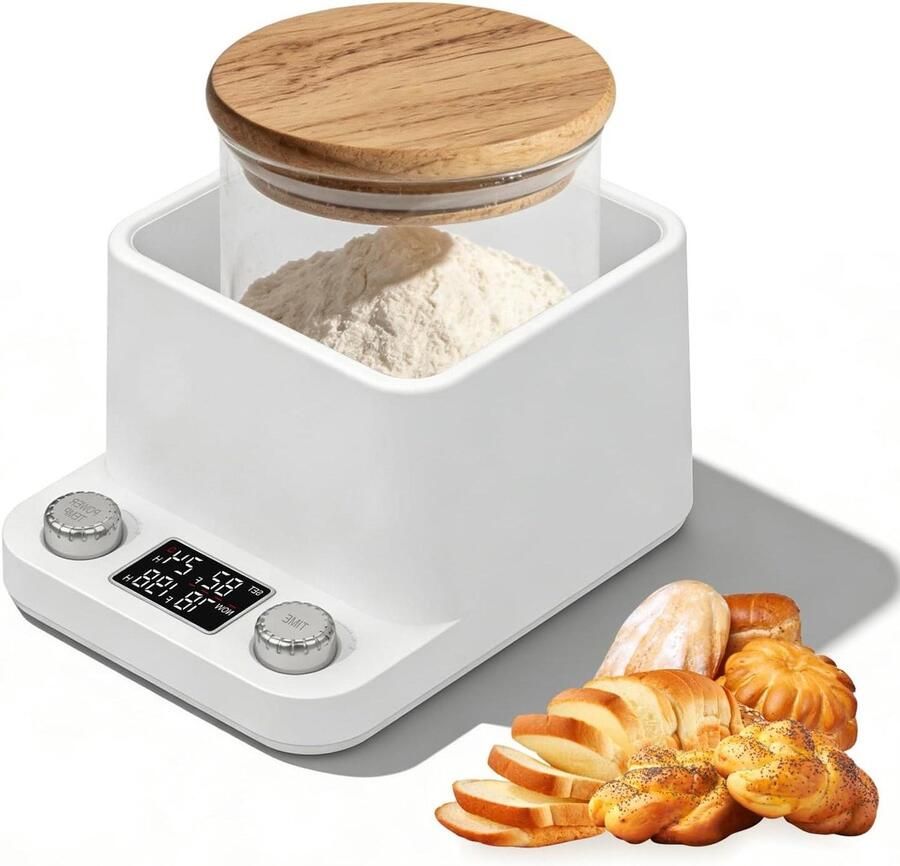 Zuurdeeg Starterwarmer Fermentatie warmer Brood Bakken Constante Temperatuur 235 x 185 mm Wit
