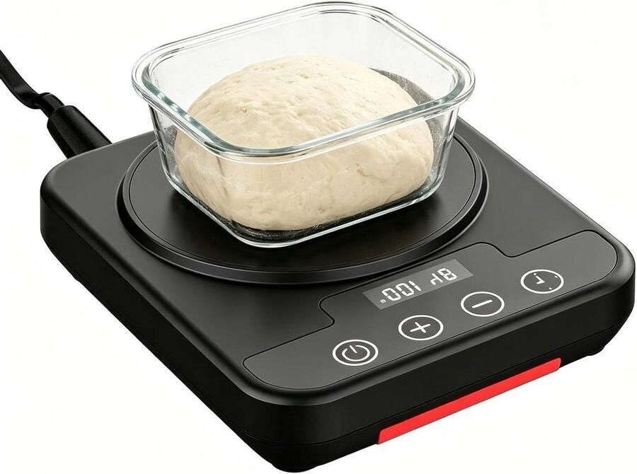 Deeg Verwarmer Fermentatie Pad Brood Rijzen 12-Uur Timer 21-38°C Thermostaat Zwart
