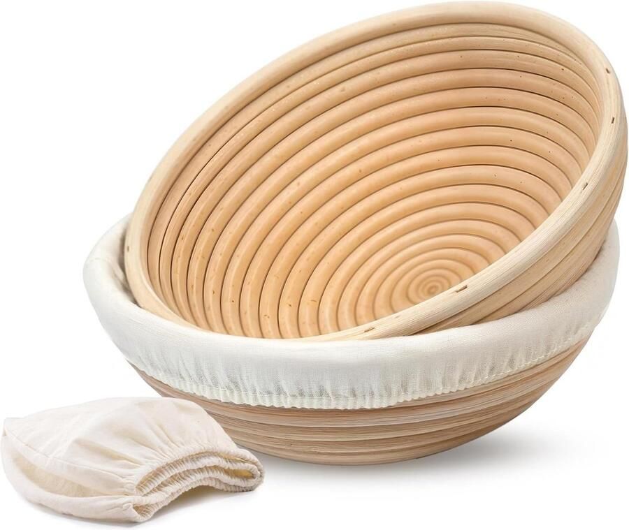 Zuurdesem Brood Manden Rijsmandjes Rotan Ambachtelijk Brood Maken Natuurlijke Rotan Constructie 20 cm Rond Niet gespecificeerd