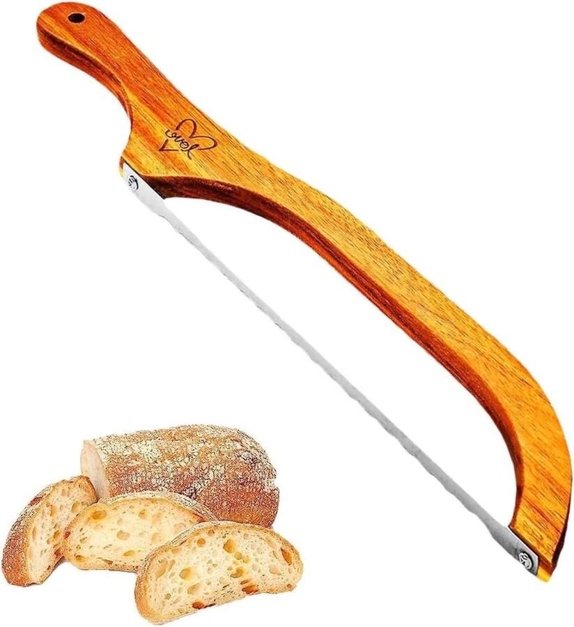 Zuurdesem Broodsnijder Brood Snijder Zelf Brood Snijden Robuuste Houten Handgreep 10mm Niet gespecificeerd
