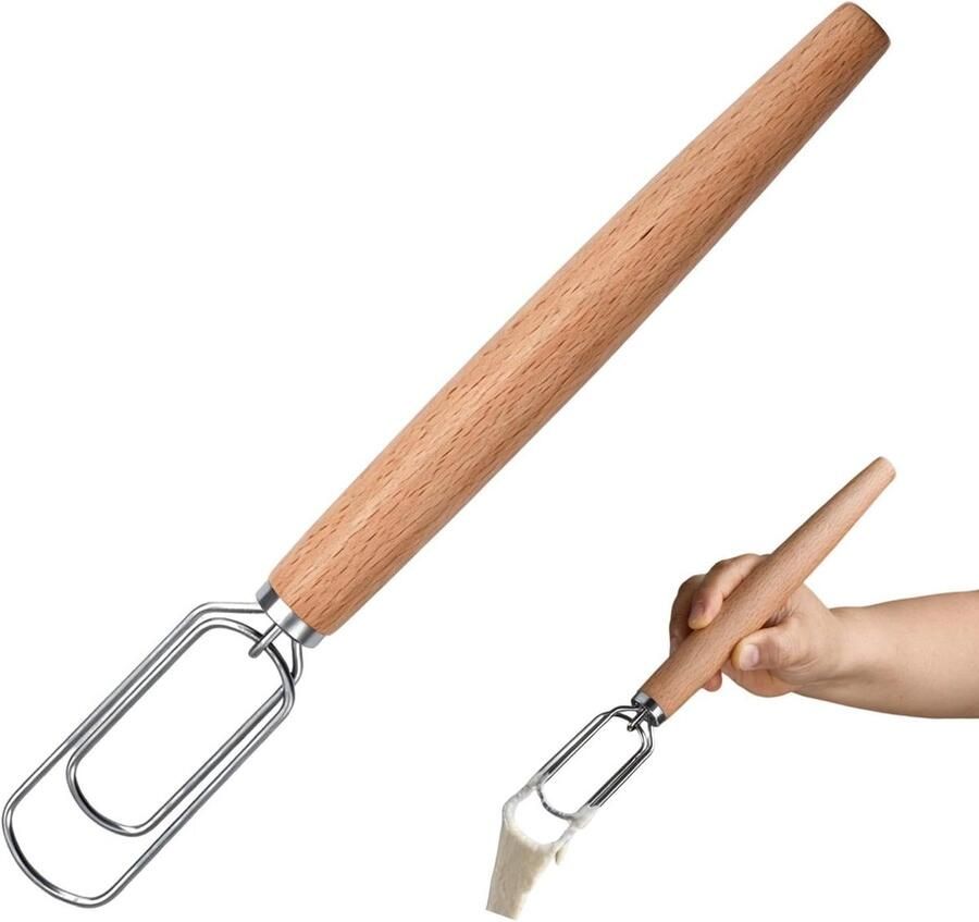 Zuurdesem Deegroerder Broodmixer Bakken Maken Roestvrij Staal 30 cm Zilver