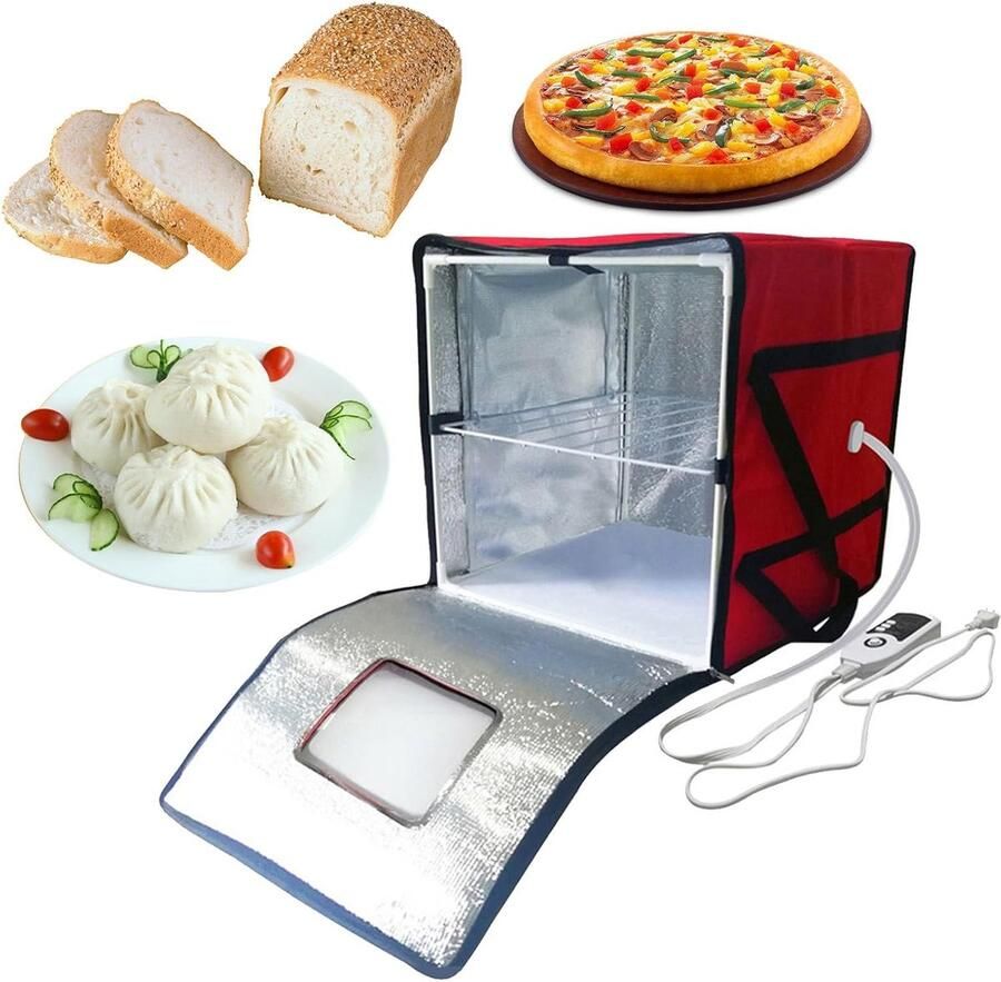 Zuurdesem Fermentatie Box Rijskast Brood Maken Temperatuur Gecontroleerd 43x43x43 cm Zwart