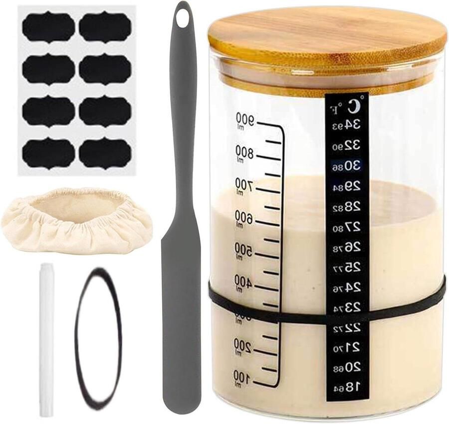 Zuurdesem Pot Yoghurt Fermentatie Kit Brood Bakken Thuis Optimale Fermentatiecontrole 21x14x11cm Niet gespecificeerd