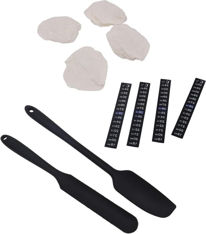 Zuurdesem Starter Kit Brood Bakbenodigdheden Zelf Brood Bakken Inclusief Thermometer Voor Potten 3-4 inch Wit