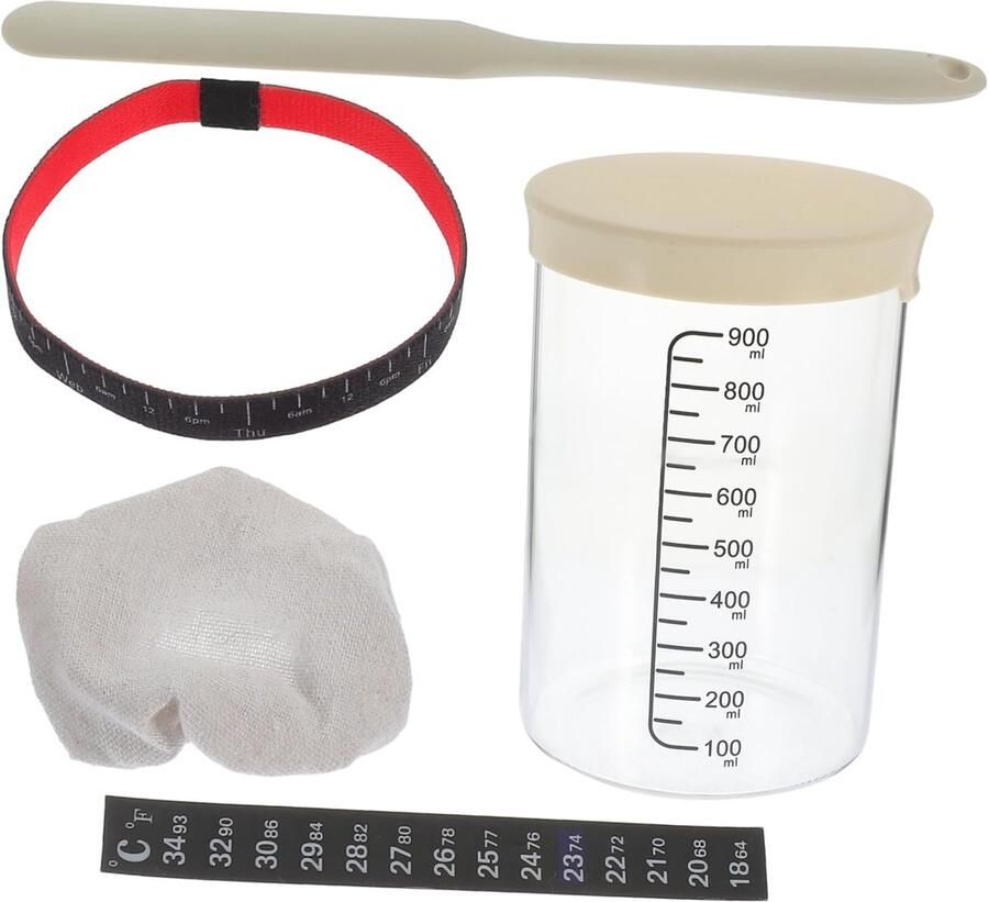 Zuurdesem Starter Pot Fermentatie Set Brood Bakken Verzegelde Container 15 x 10.5 cm Kleur