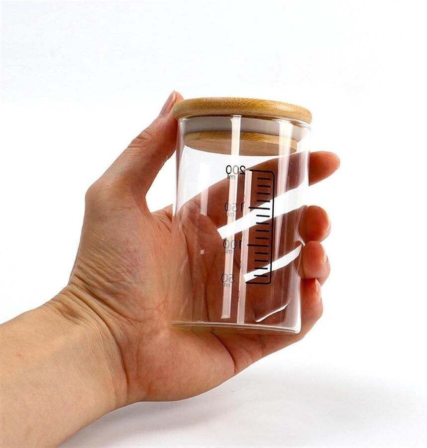 Zuurdesem Starterset Glazen Pot Zelf Brood Bakken Brede Opening Tot 900ml Transparant